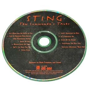 Sting Ten Summoner's Tales CD 1993 A&M Records CD-0070 Tested Works Pop Rock